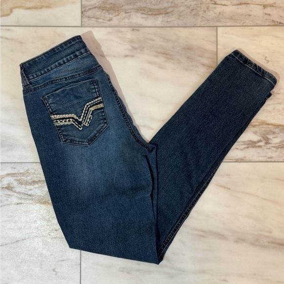 Y2K | Mudd Skinny Jeans Size 5 | Embroidered Pocket | Stretch Denim - Picture 1 of 9